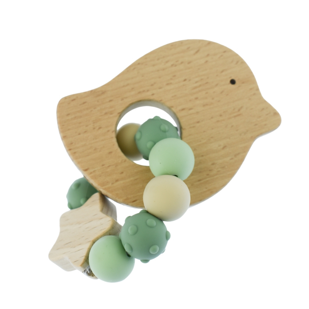 Silicone Bead Bird Teether