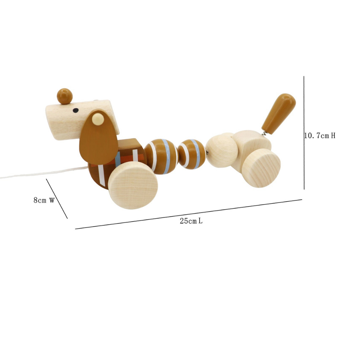 Pull Along Wooden Sausage Dog