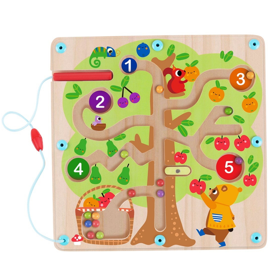 Magnetic Counting Fruit Ball Maze Tree