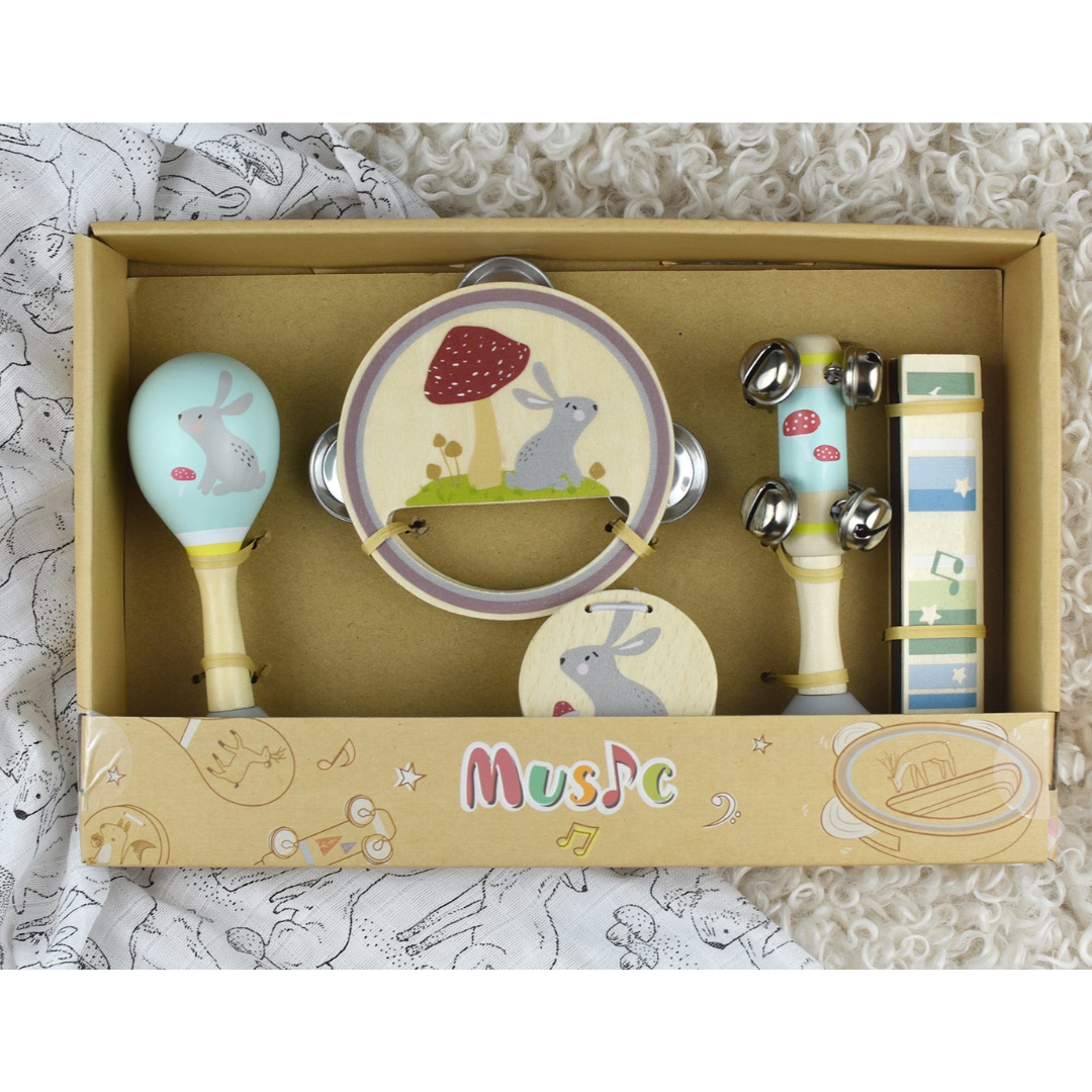 Rabbit Wooden 5pcs Musical Set