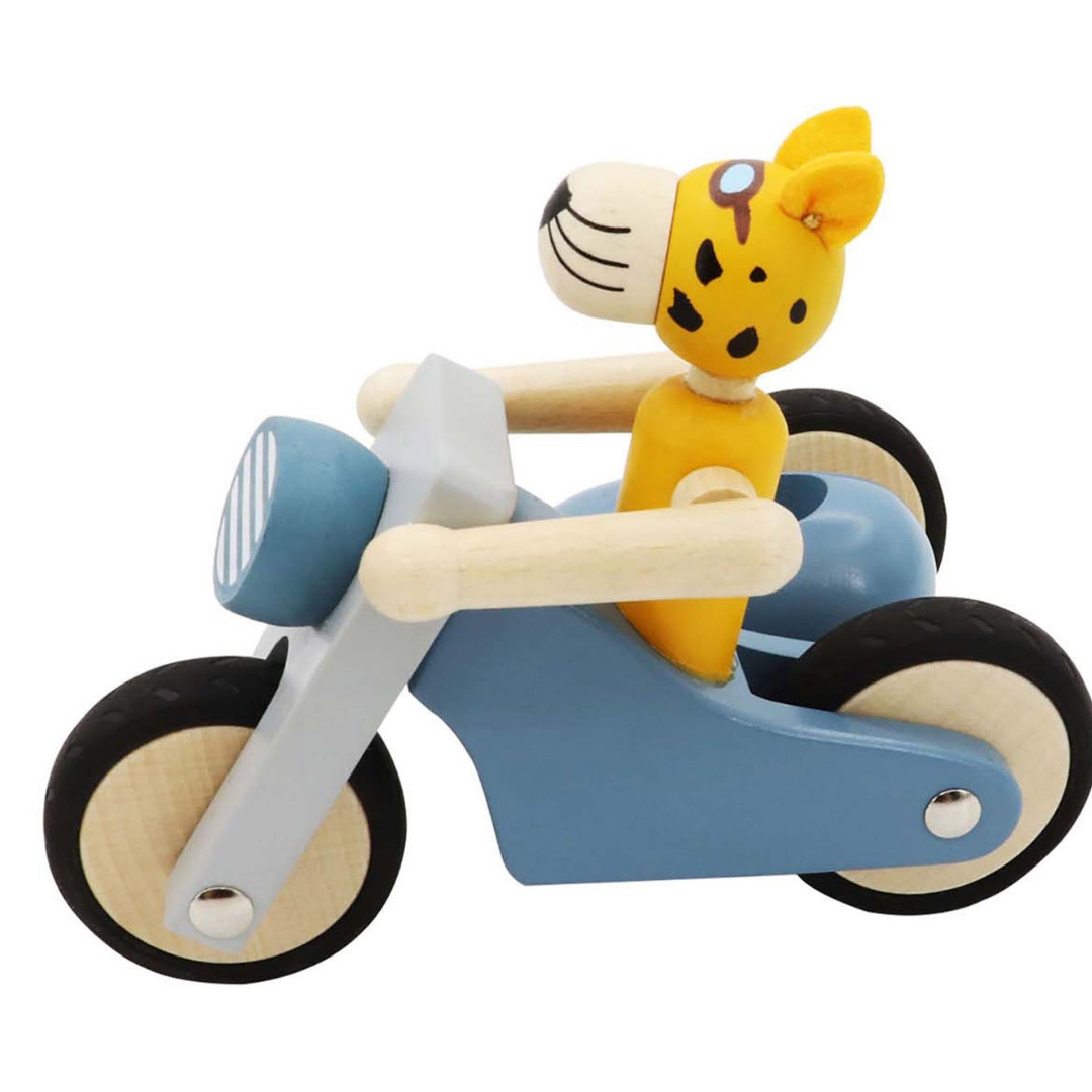 Retro Motor Tricycle With Cute Leopard Driver - Large