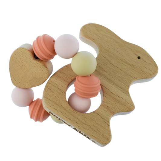 Silicone Bead Bunny Teether