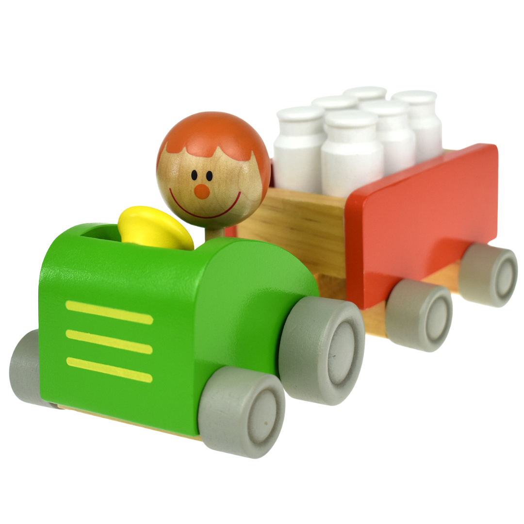Milk Bottle Tractor & Bowling Set