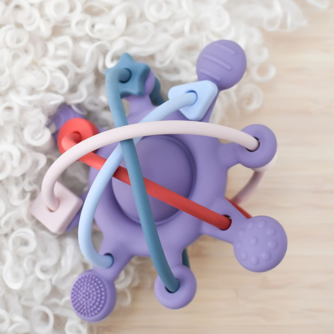 Purple Rattles Purple Space Rattle Teether - Silicone – Playful Eco