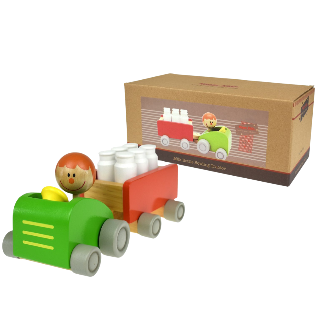 Milk Bottle Tractor & Bowling Set
