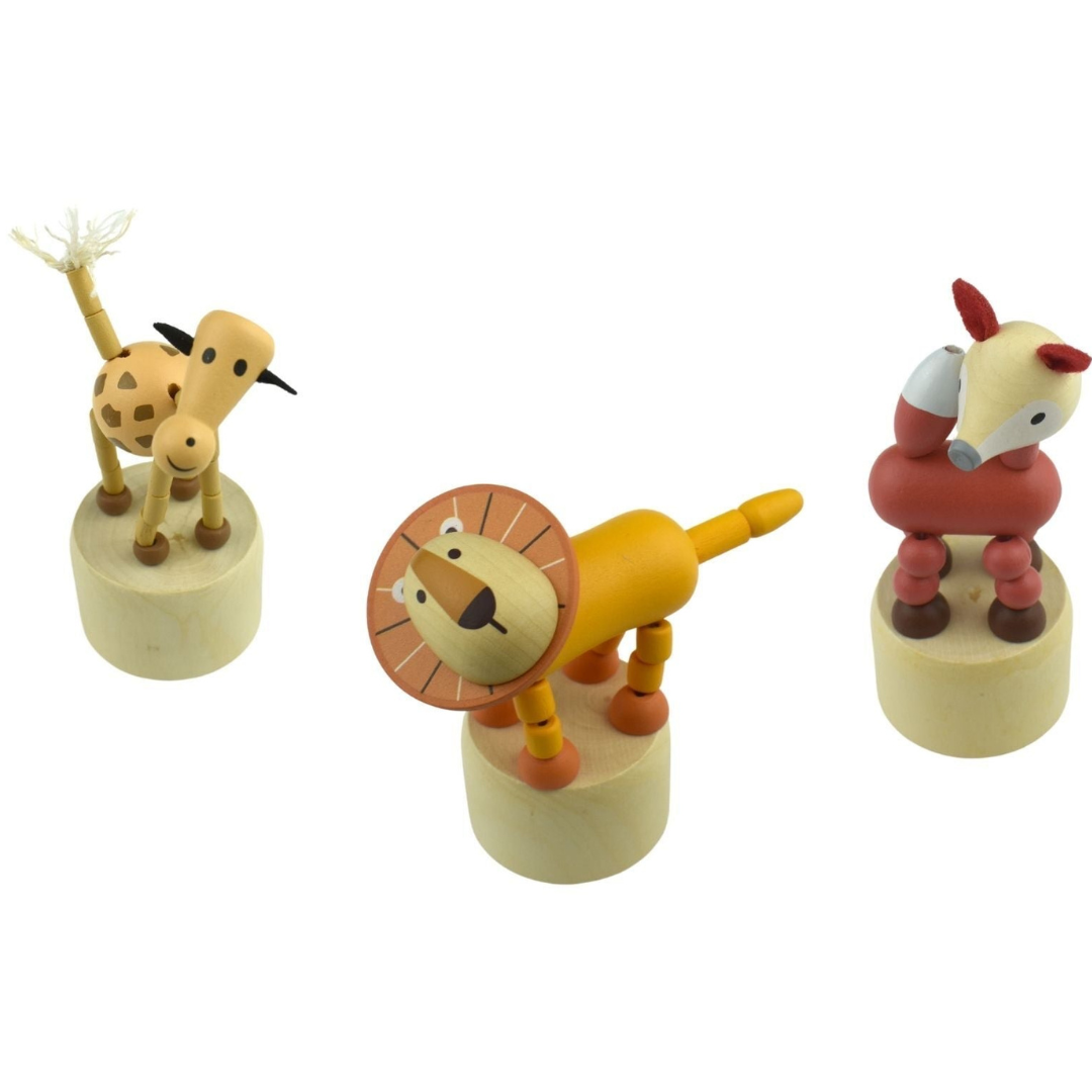 Wooden Dancing Jungle Animal Set of 6