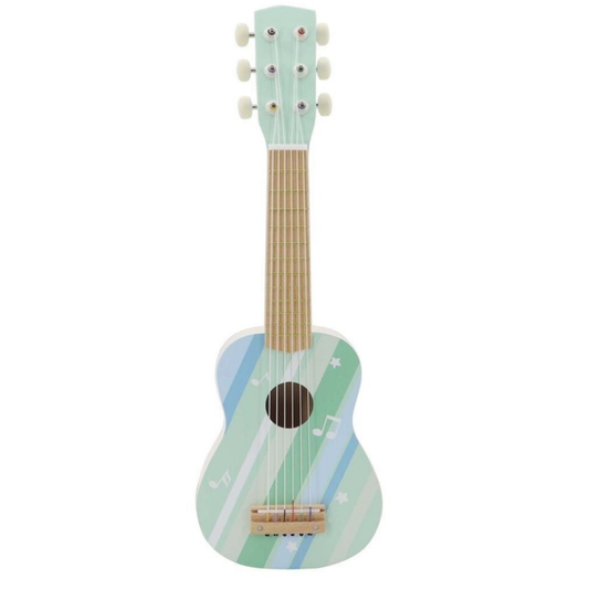 Wooden Guitar - Misty Aqua