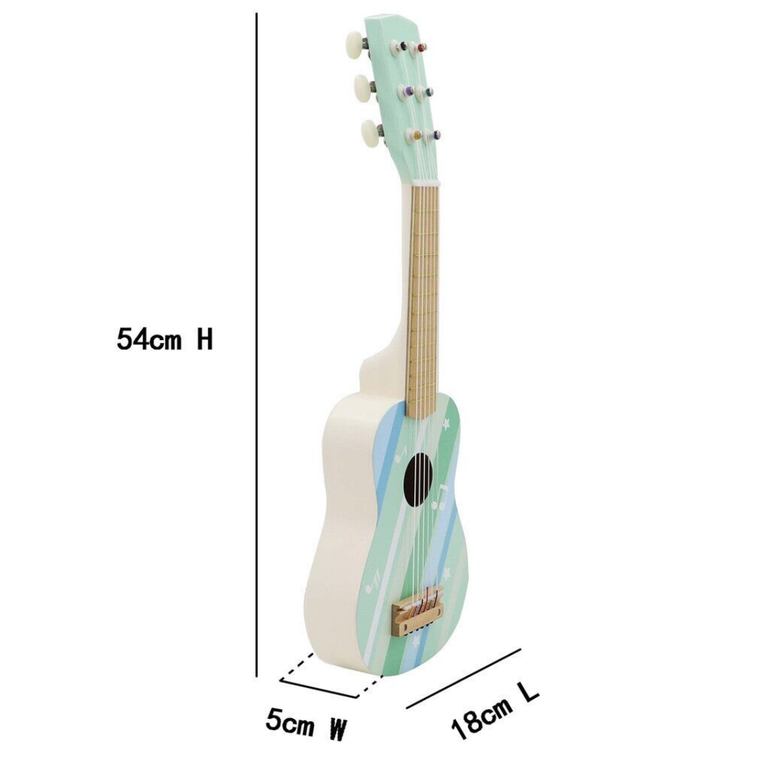 Wooden Guitar - Misty Aqua