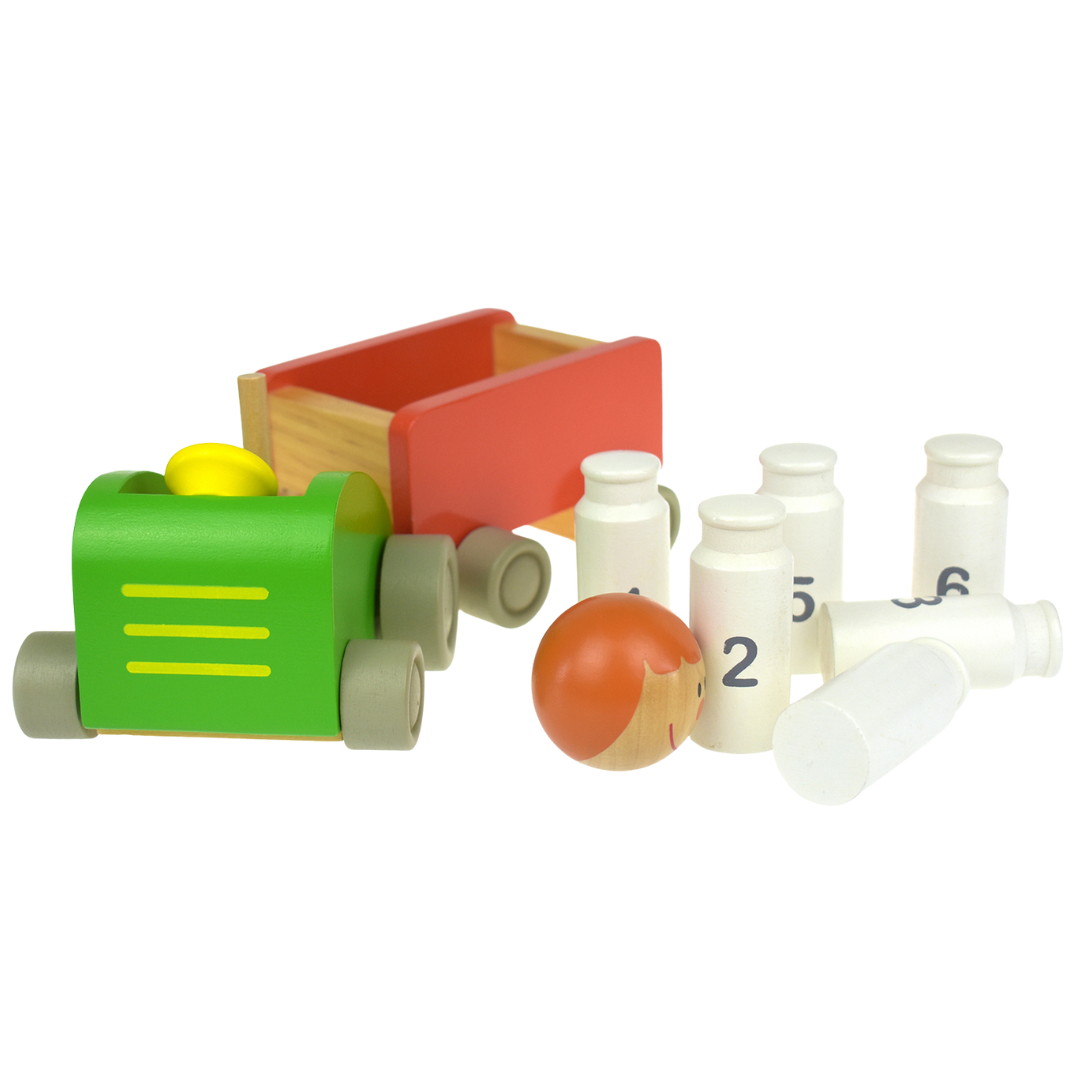 Milk Bottle Tractor & Bowling Set