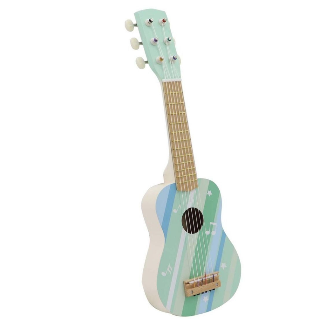 Wooden Guitar - Misty Aqua