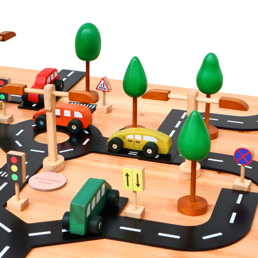 The Ultimate Wooden City & Roadway Builder Set