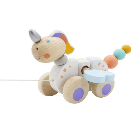 Wooden Pull-Along Unicorn