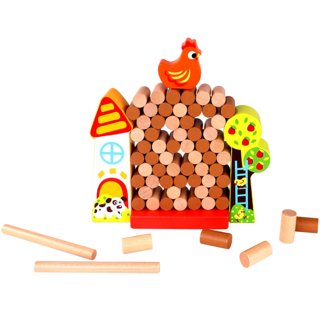 Chicken Drop Block Game