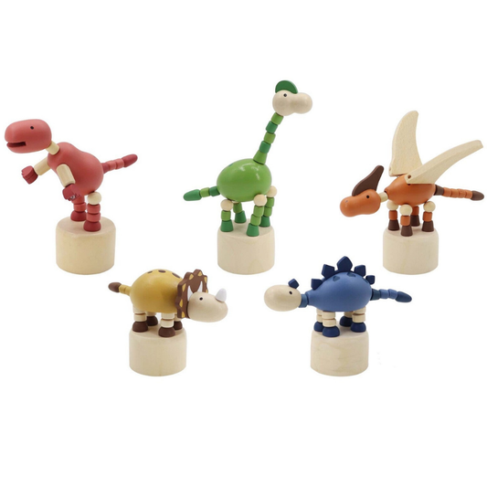 Wooden Dancing Dinosaur Set of 5