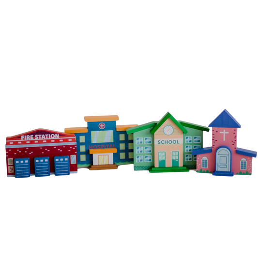 Street Buildings Set Of 4