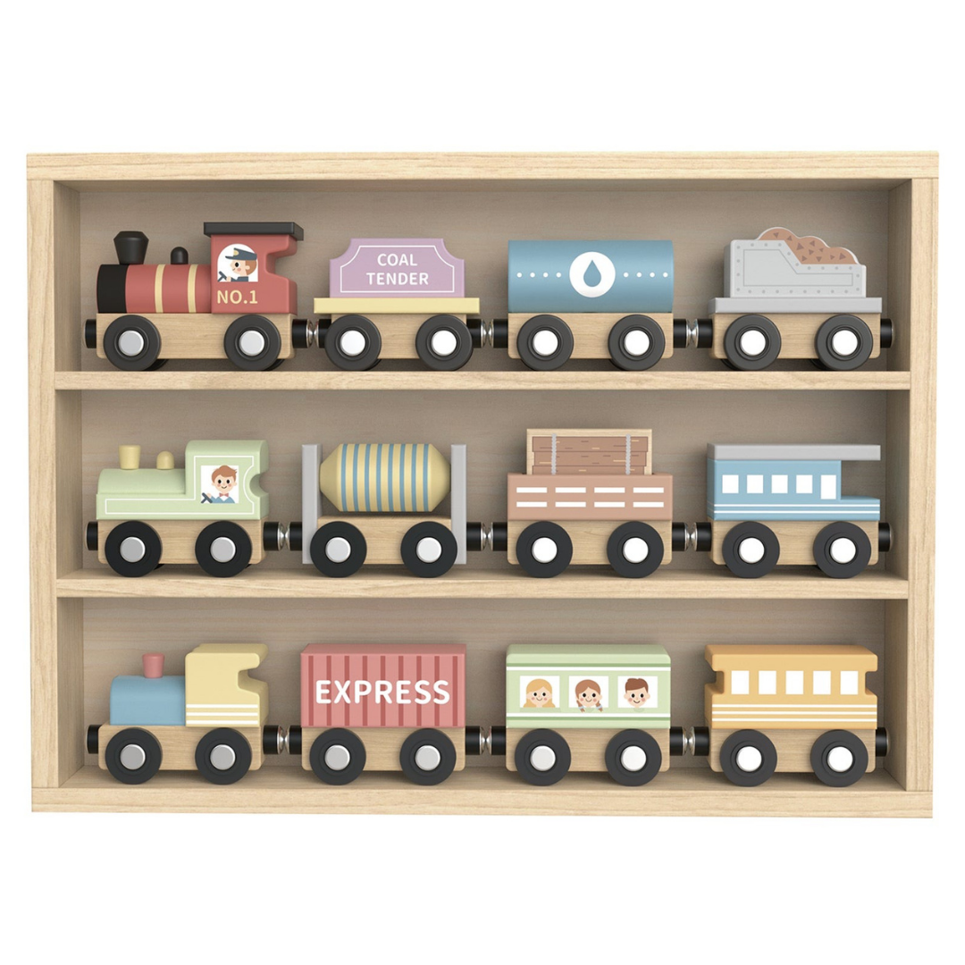 Wooden Train & Carriage Set