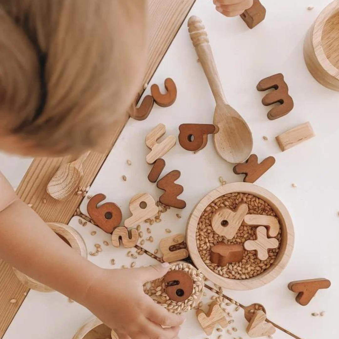 Wooden Lowercase Letters