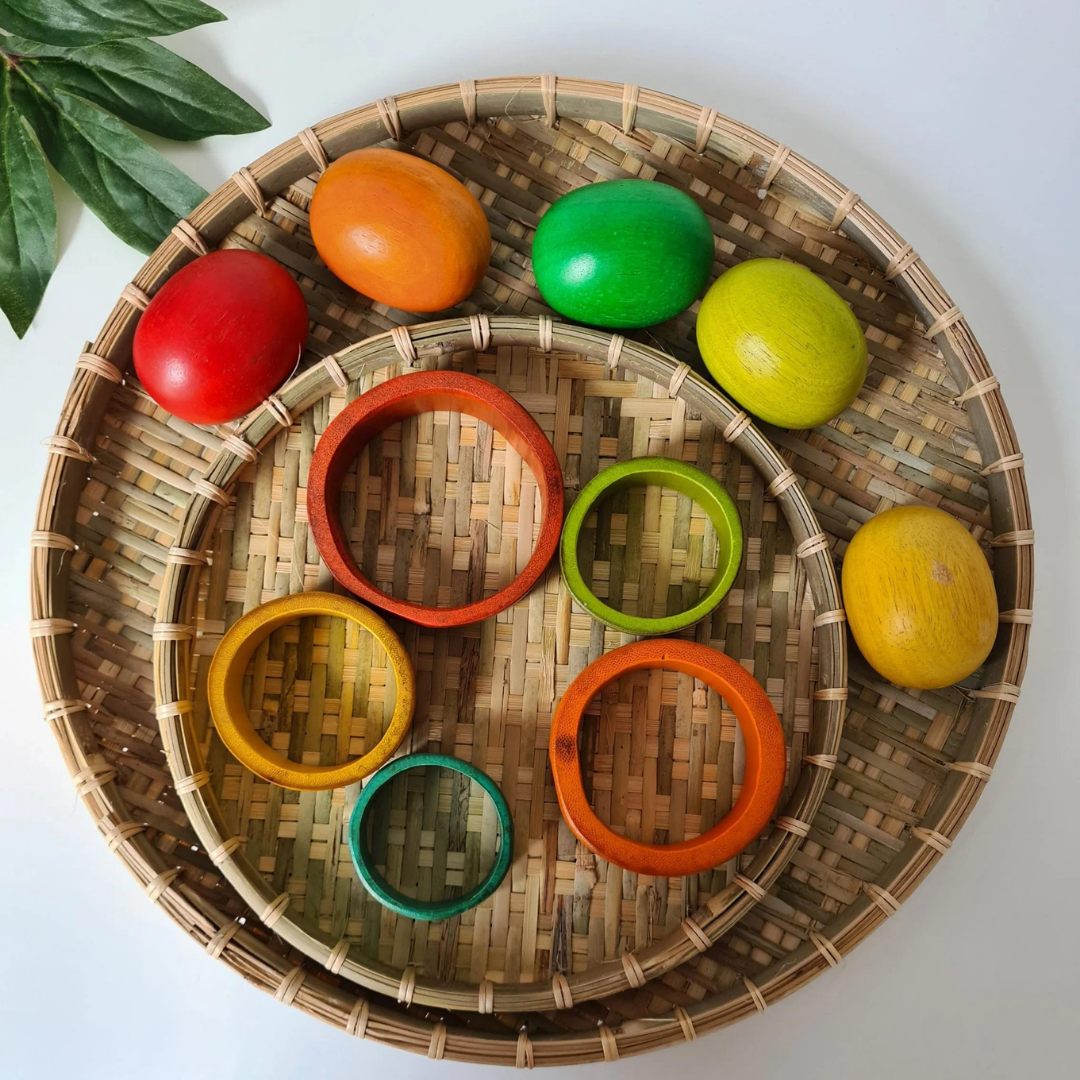 Circle Bamboo Trays