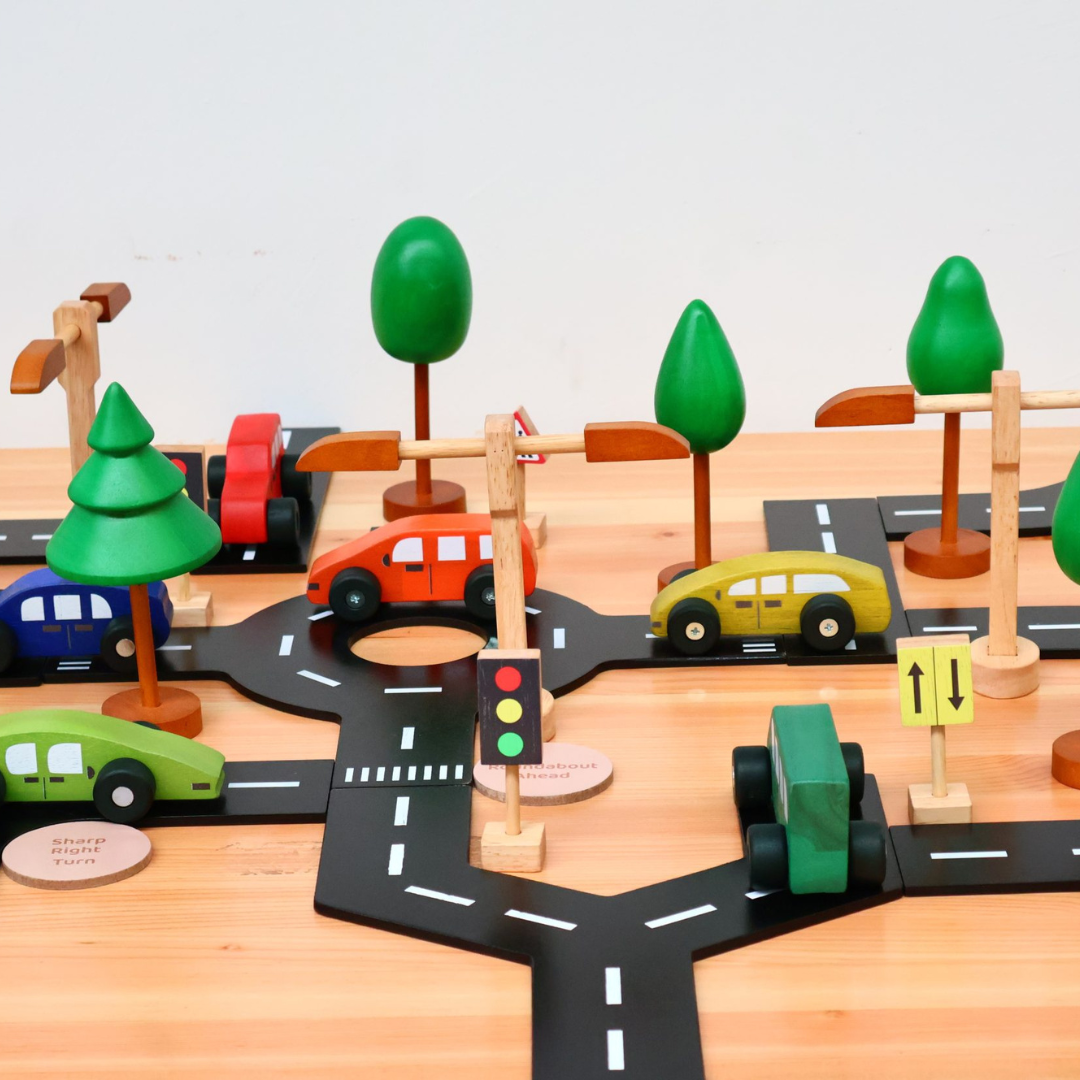 The Ultimate Wooden City & Roadway Builder Set