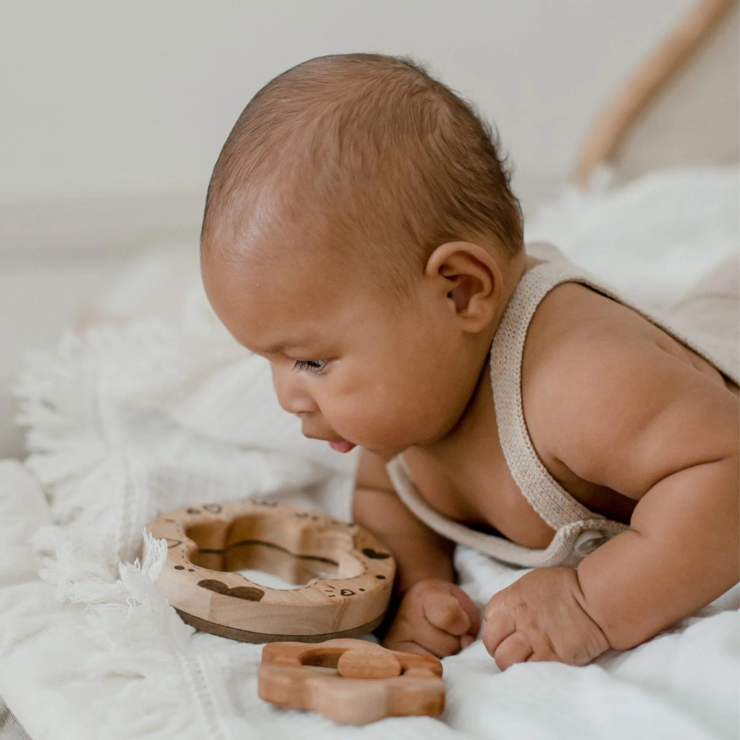 Valentine Rattle & Baby Mirror Set