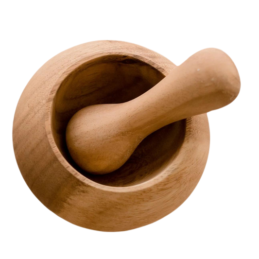 Wooden Pestle and Mortar