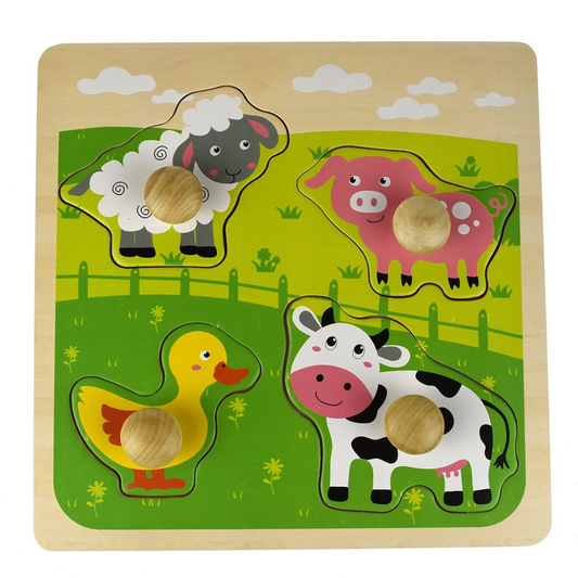 Farm Animal Large Peg Puzzle