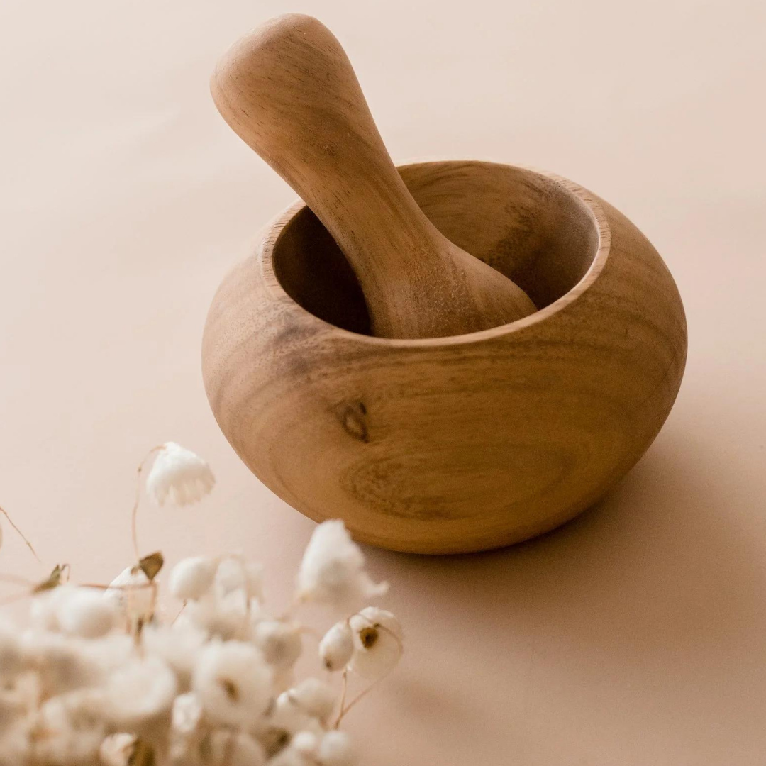 Wooden Pestle and Mortar