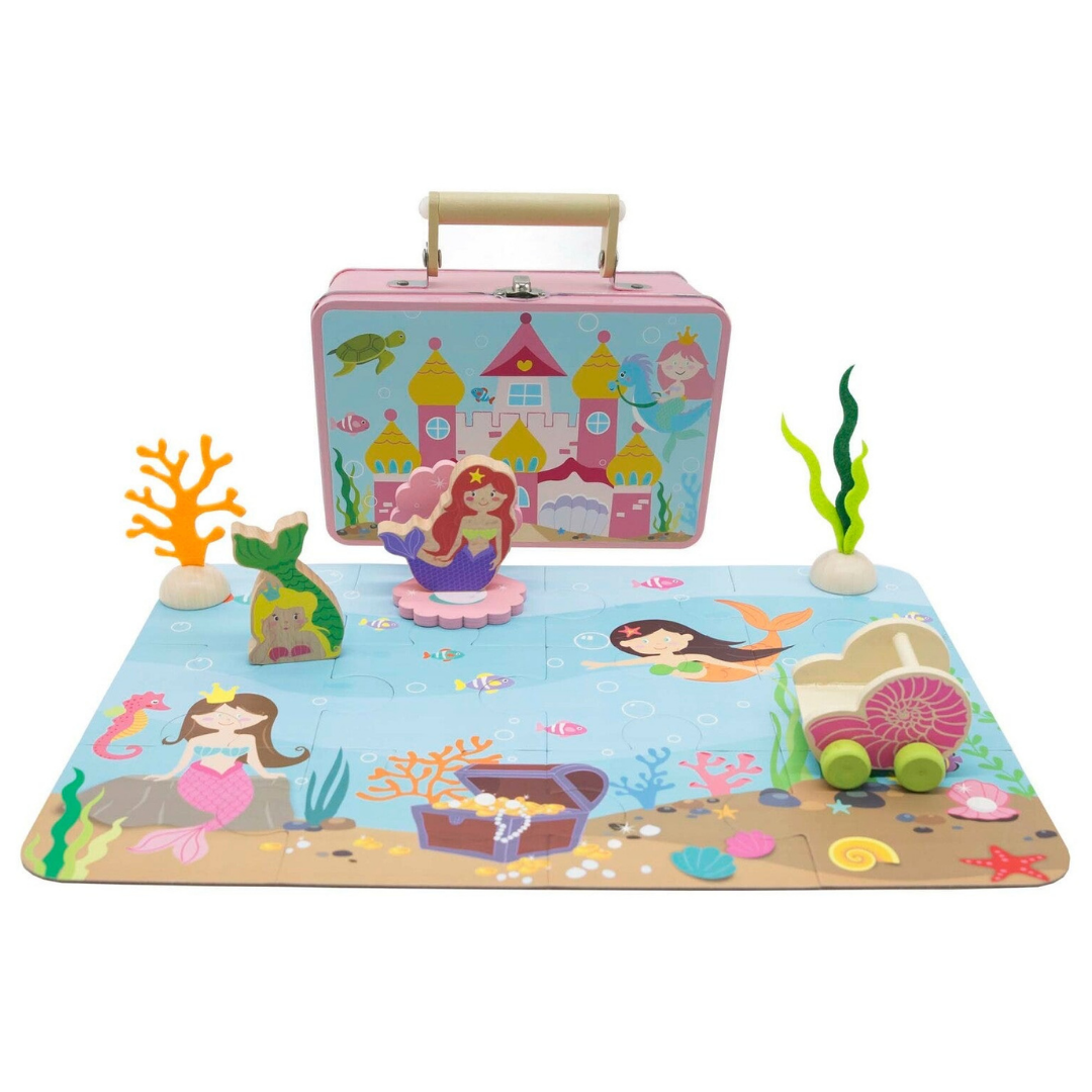 Mermaid Playset in Tin Case