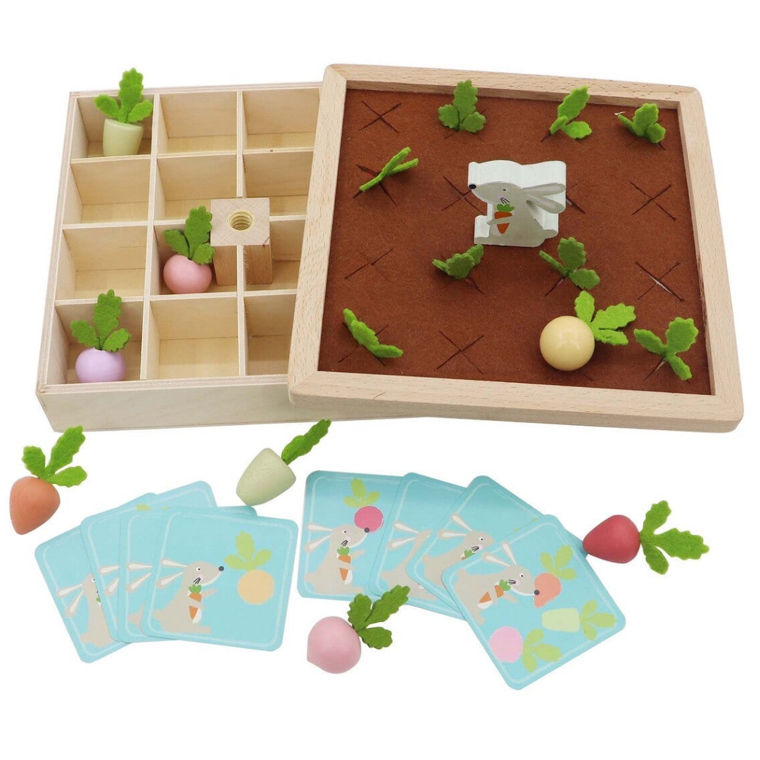 Wooden Radish Farm Memory Game