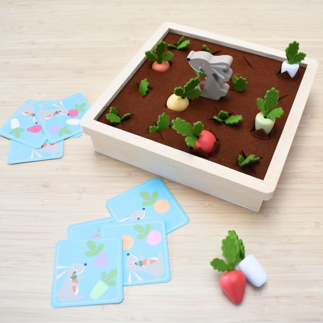 Wooden Radish Farm Memory Game