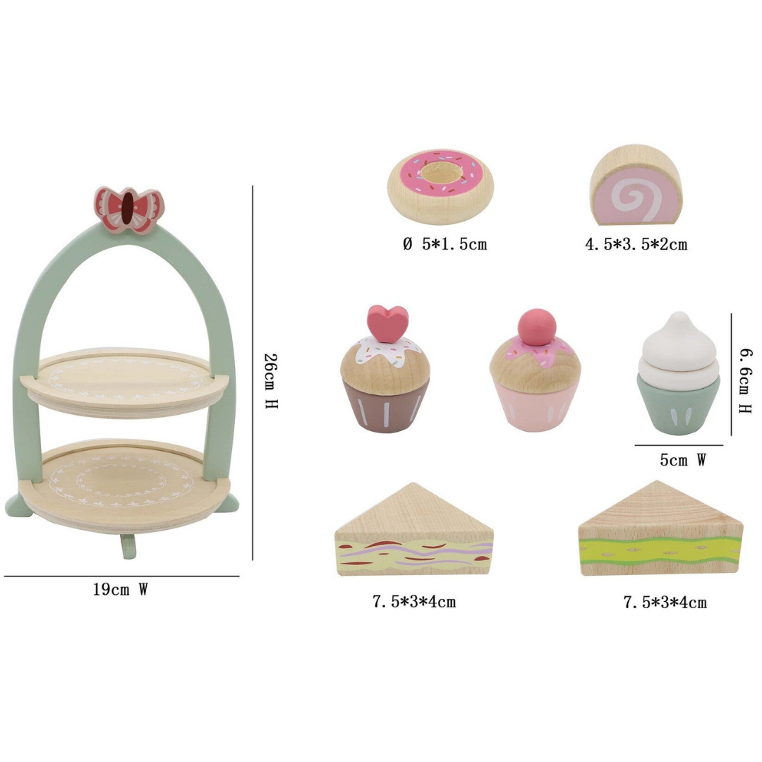 Wooden High Tea Stand Playset