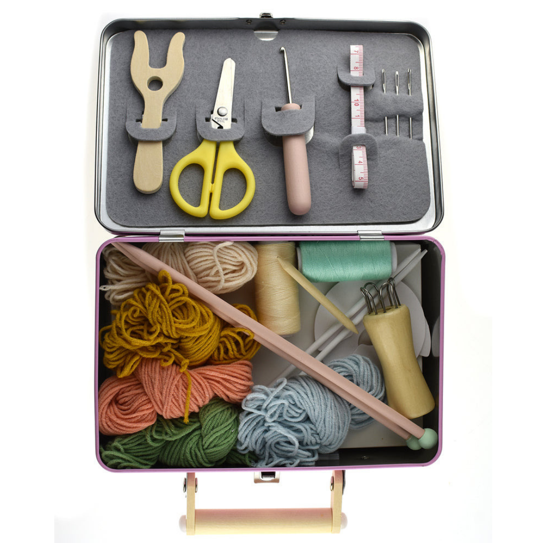 Knitting Kit in Tin Case