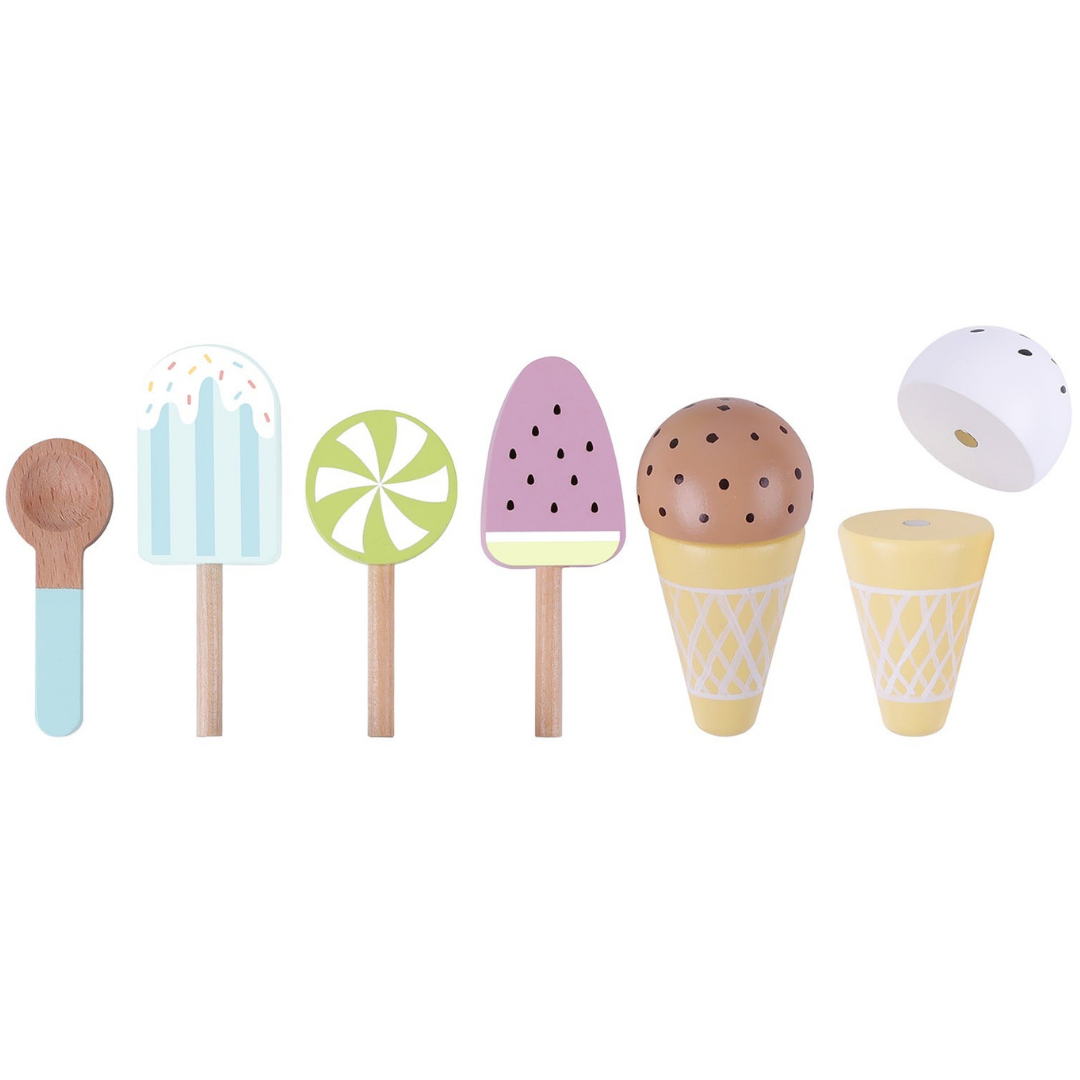 Wooden Ice-Cream Set