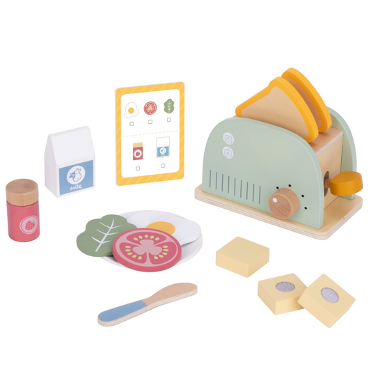 Wooden Toaster Breakfast Set