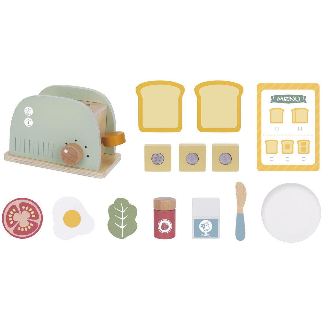 Wooden Toaster Breakfast Set