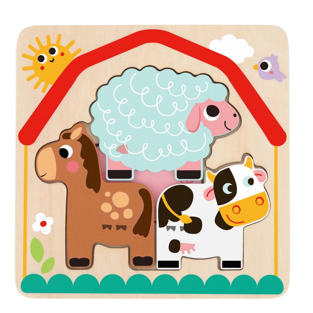 Multi-Layered Farm Animal Puzzle