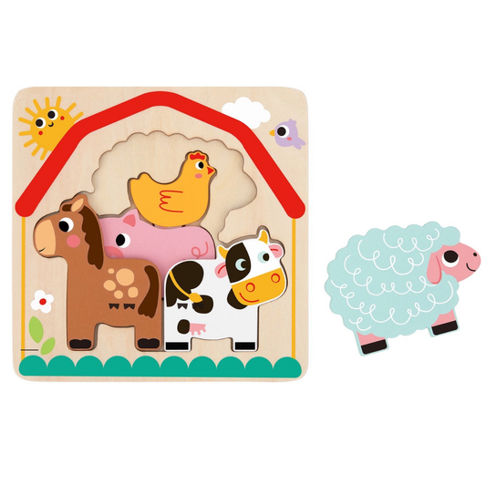 Multi-Layered Farm Animal Puzzle