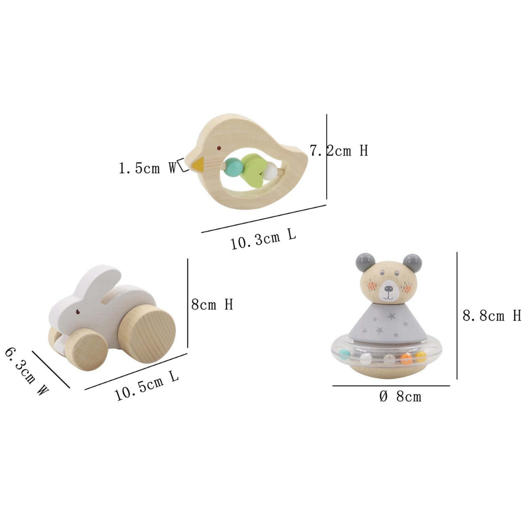 Baby Gift Set Bunny Bird Bear 3pcs