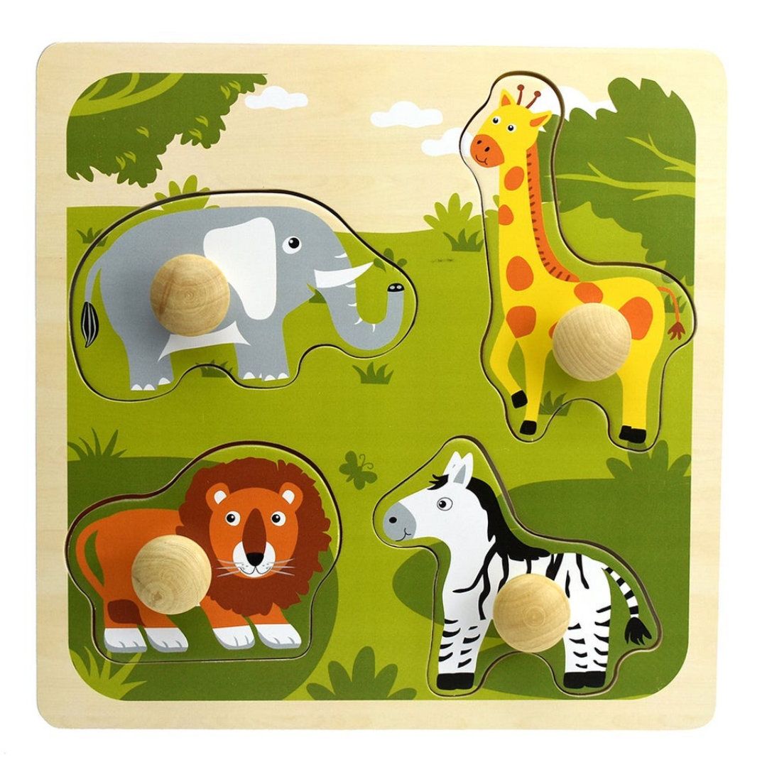 Safari Animal Large Peg Puzzle