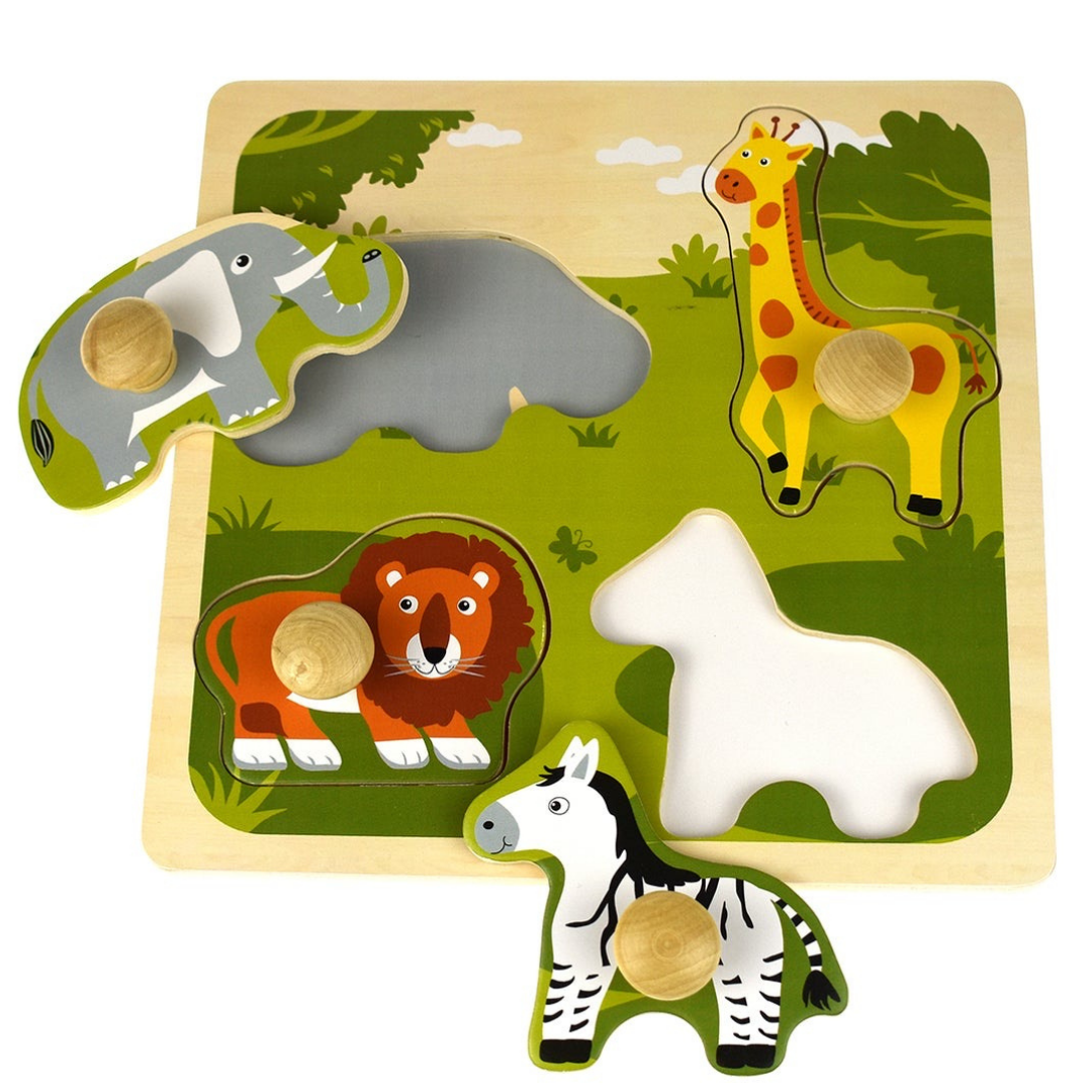 Safari Animal Large Peg Puzzle