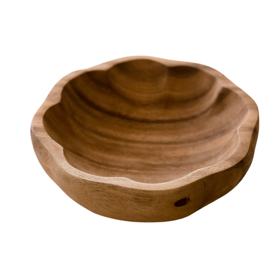 Flower Wooden Bowl