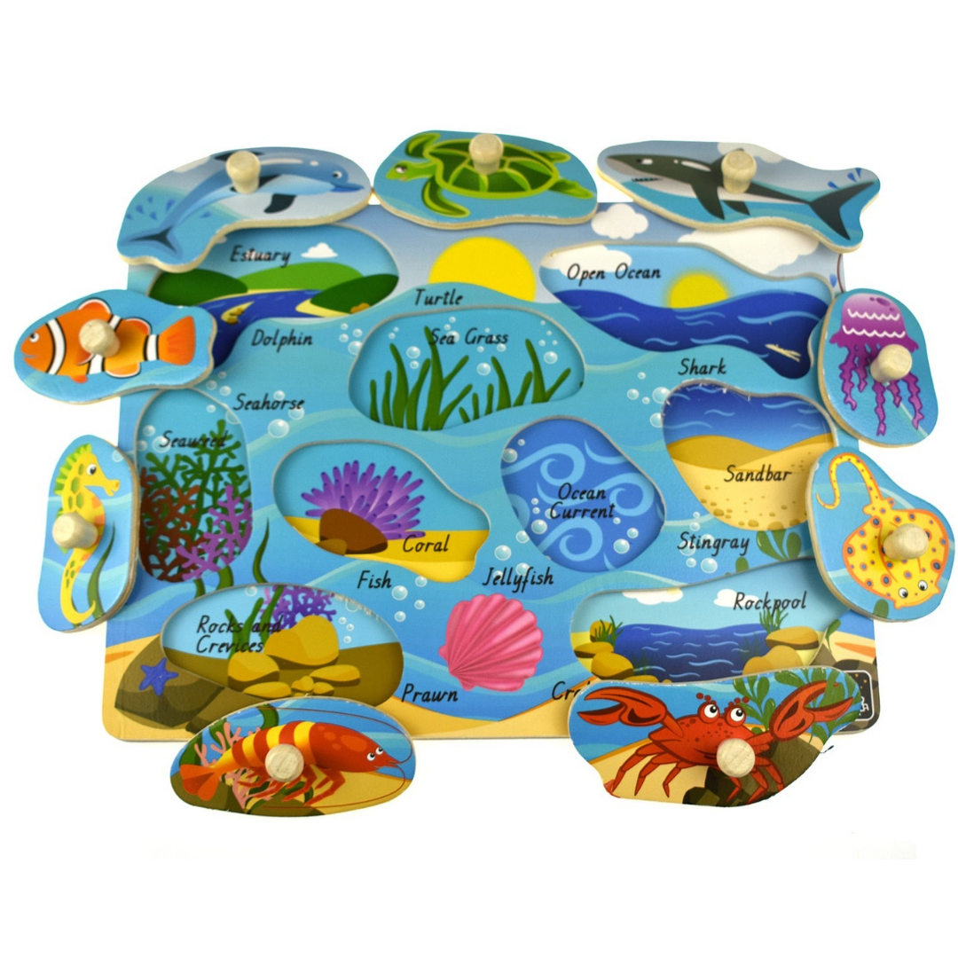 Sea Animal Peg Puzzle