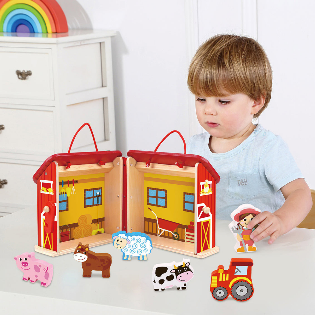 Farm Playset With Carry Box