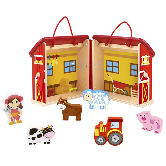 Farm Playset With Carry Box