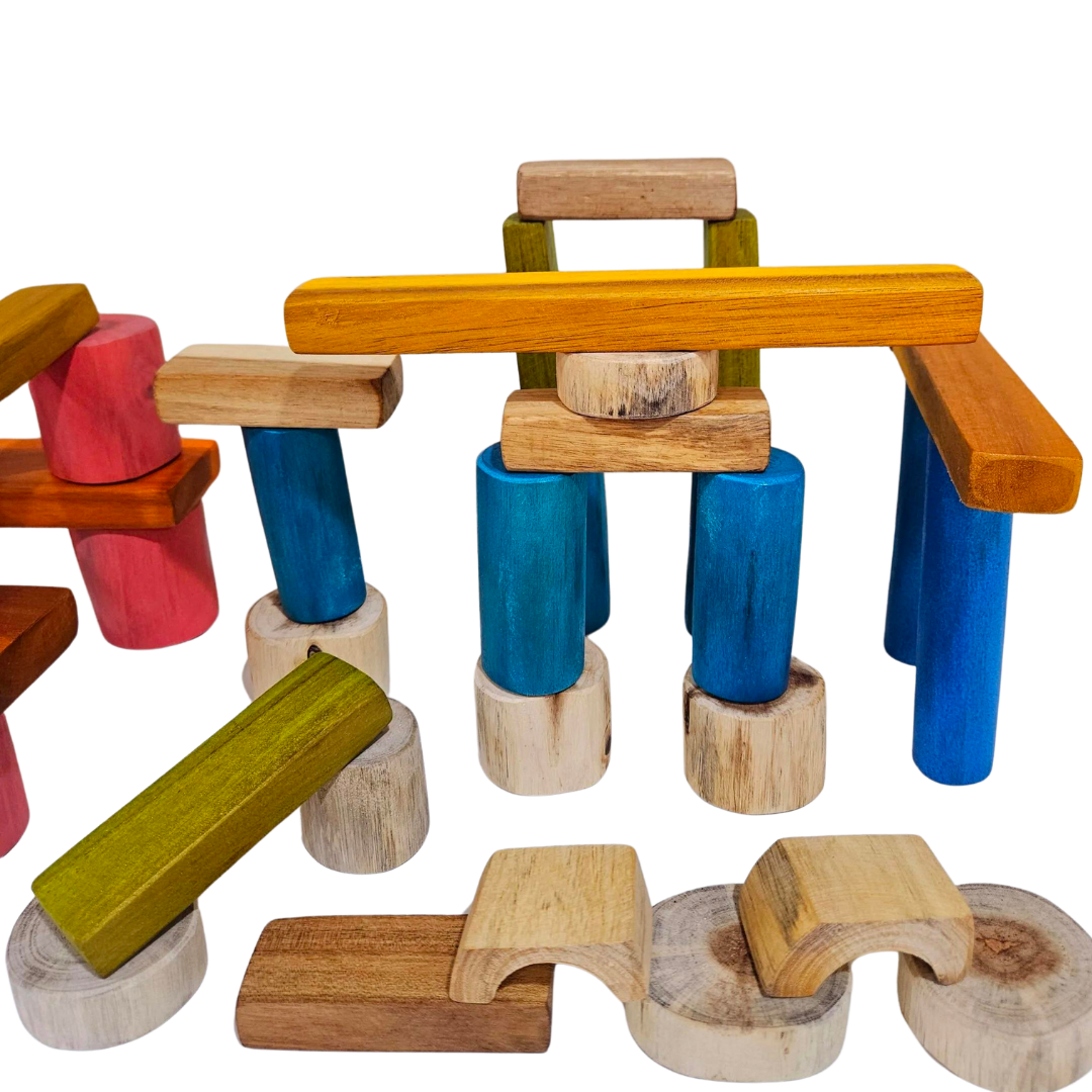 Colorblocked Tree Colourful Tree blocks – Playful Eco