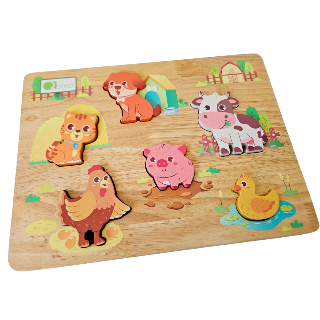 Farm Animal Play Set & Puzzle