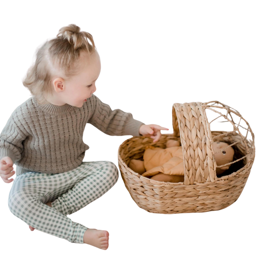 Water Hyacinth  Doll Basket