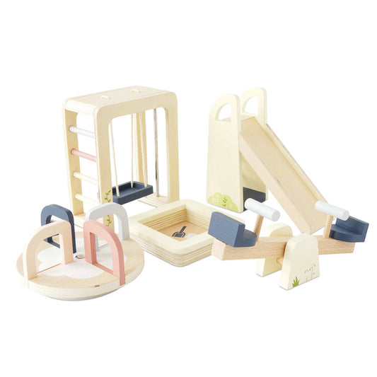 Wooden Dolls House Outdoor Play Furniture - 5 piece