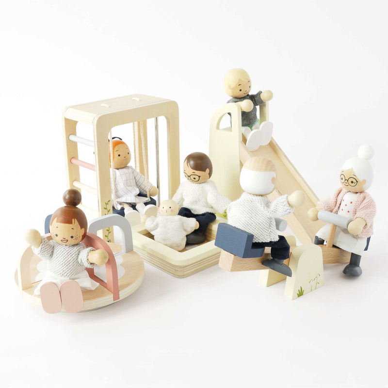 Wooden Dolls House Outdoor Play Furniture - 5 piece