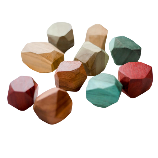 Coloured Wooden Gems